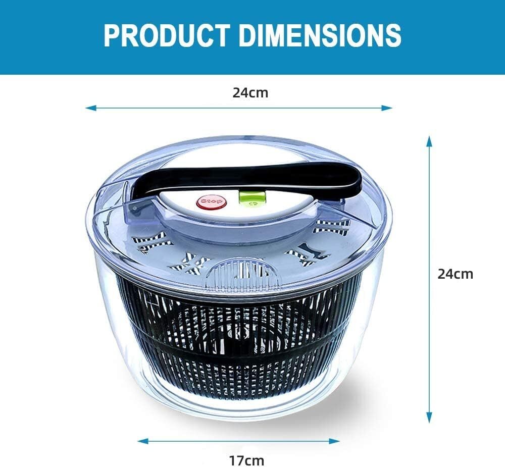 5L Salad Spinner Large Capacity Vegetable Washer Dryer Kitchen Tool