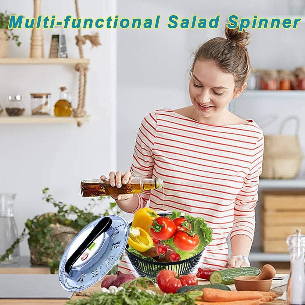 5L Salad Spinner Large Capacity Vegetable Washer Dryer Kitchen Tool