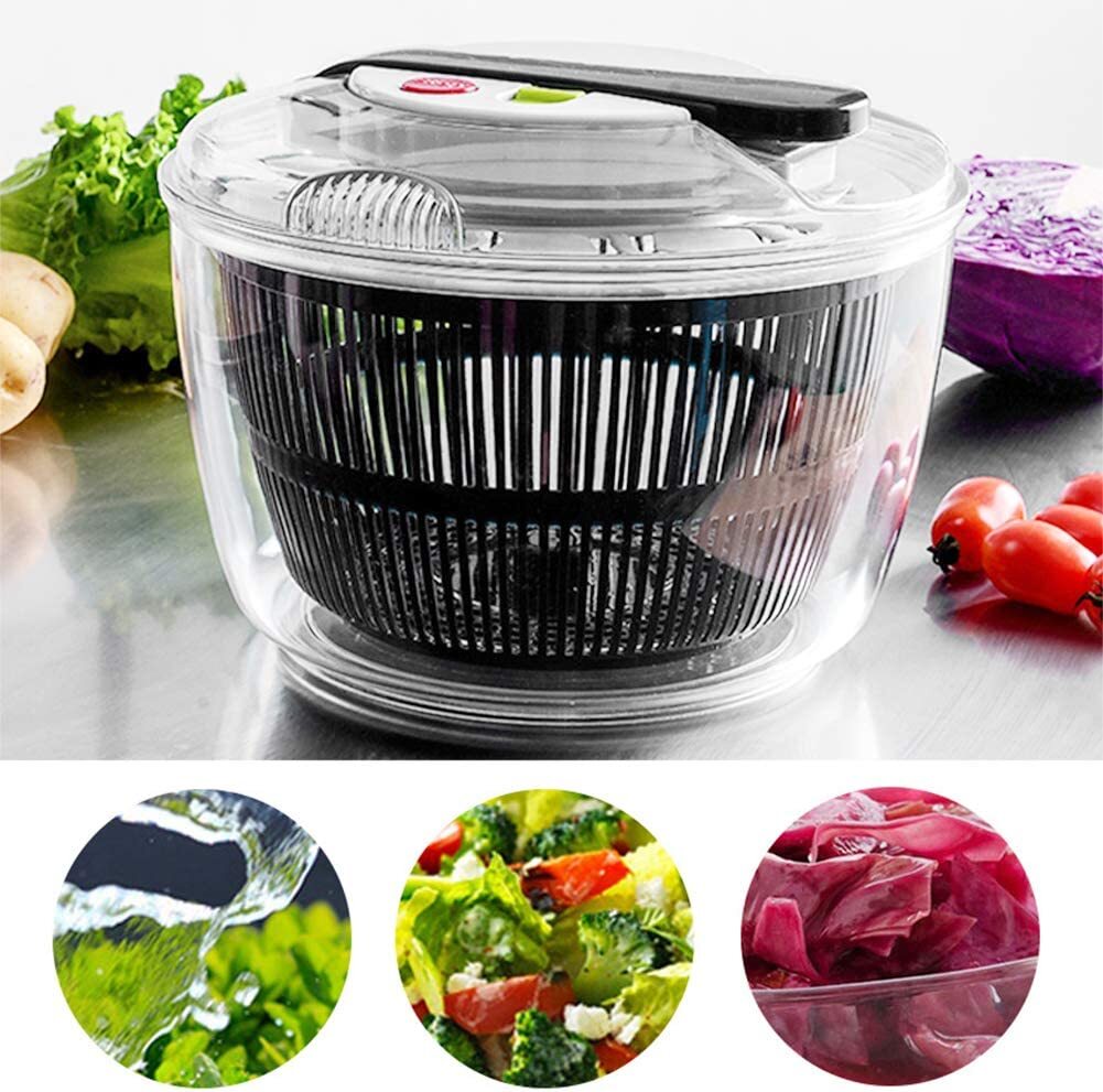 5L Salad Spinner Large Capacity Vegetable Washer Dryer Kitchen Tool
