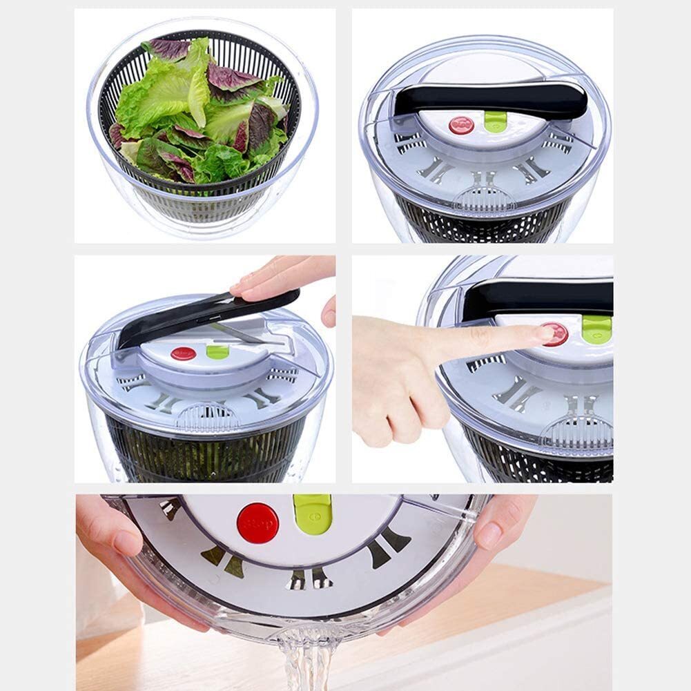 5L Salad Spinner Large Capacity Vegetable Washer Dryer Kitchen Tool