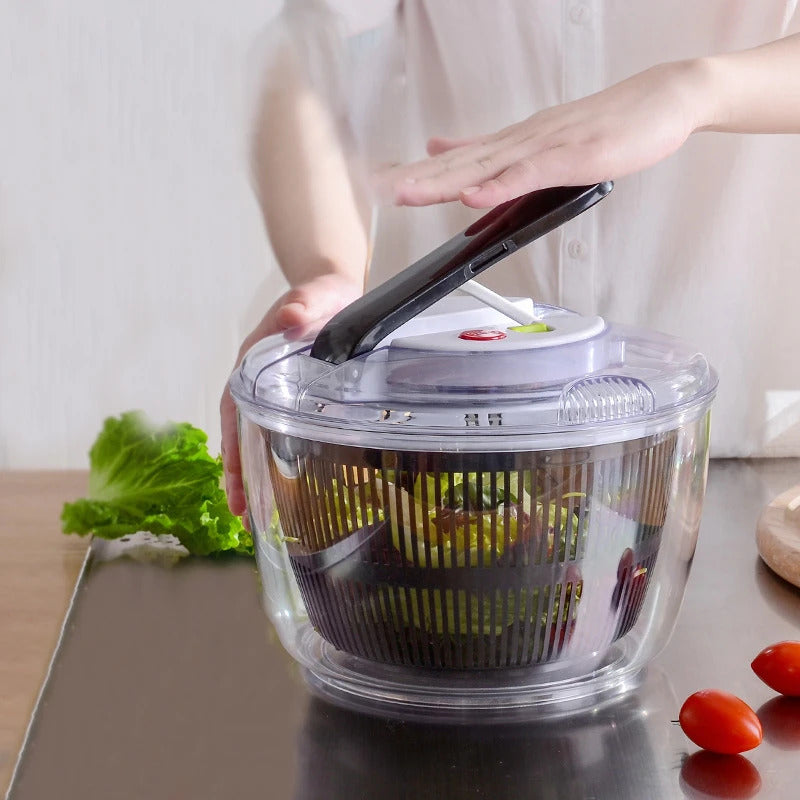 5L Salad Spinner Large Capacity Vegetable Washer Dryer Kitchen Tool