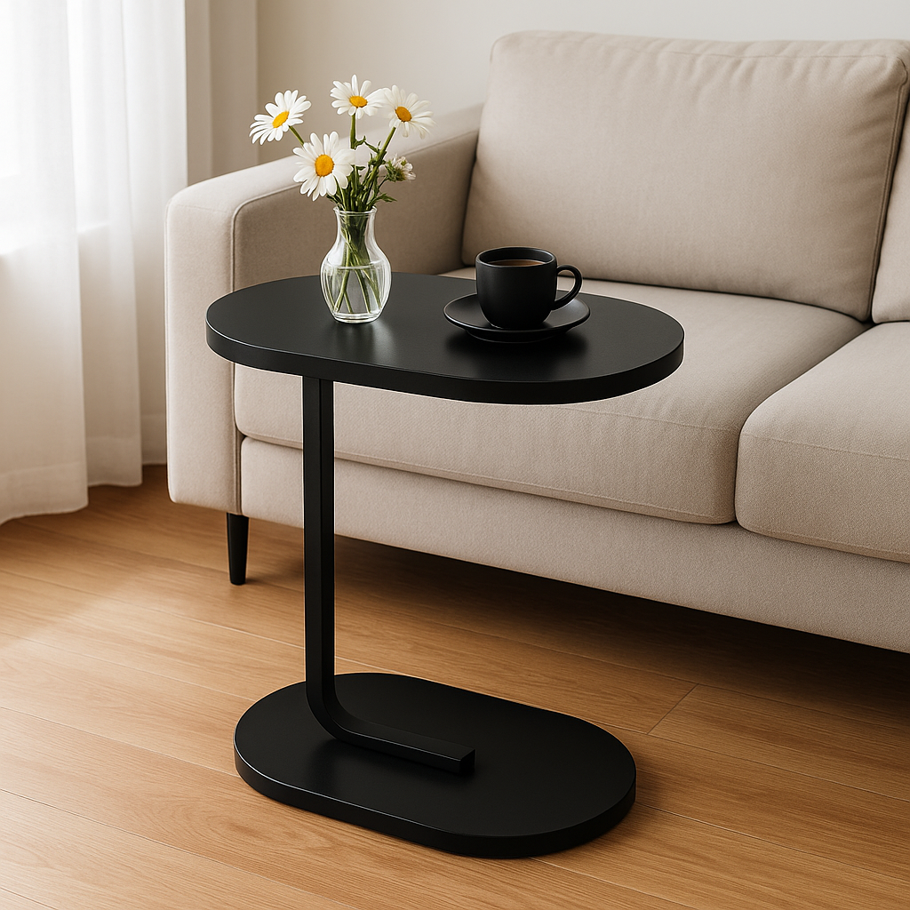 Cogency Sofa Bed Side Table Laptop Desk Accent Coffee Stand (Black)