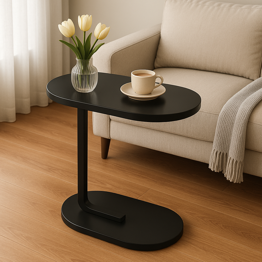 Cogency Sofa Bed Side Table Laptop Desk Accent Coffee Stand (Black)