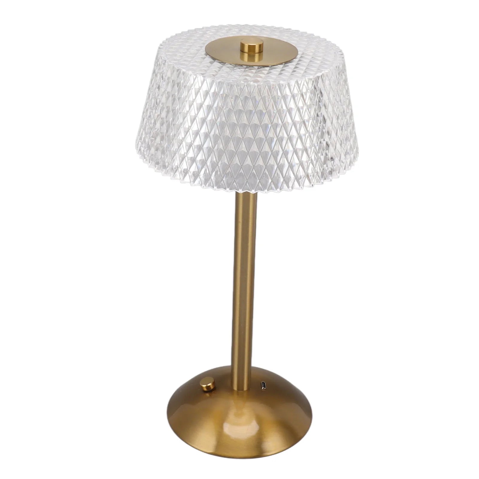 Luxe Diamond Crystal Table Lamp Touch-Dimmable LED Rechargeable Night Light