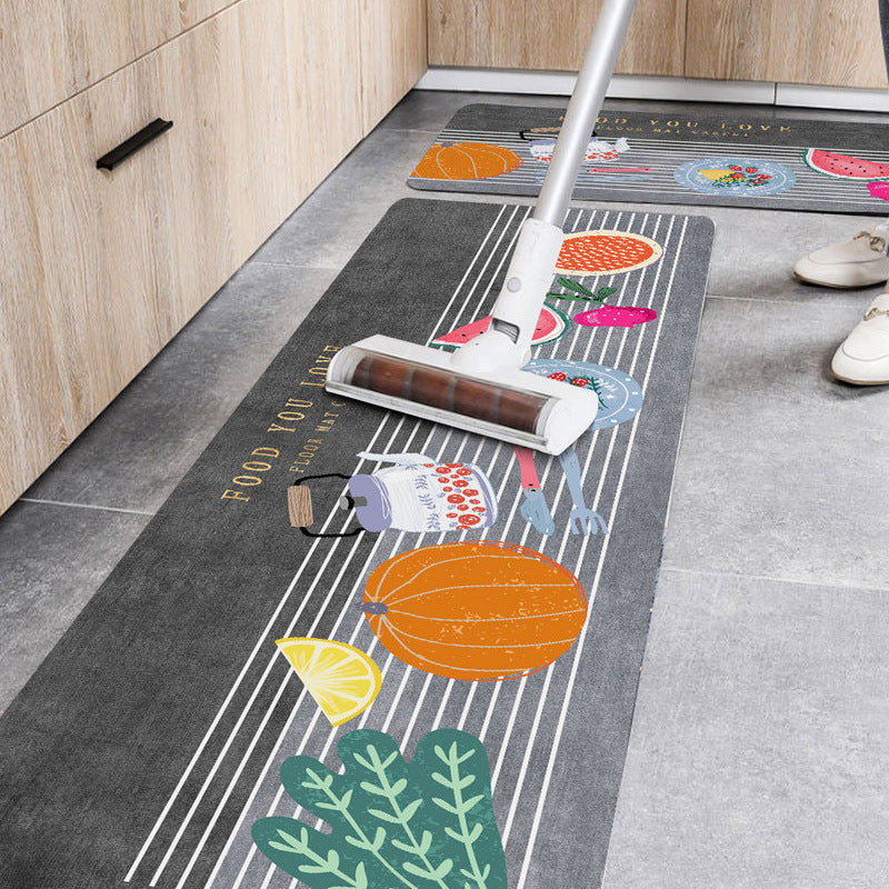 2-Pieces Foodie Kitchen Area Rug Doormat Hallway Bathroom Mats