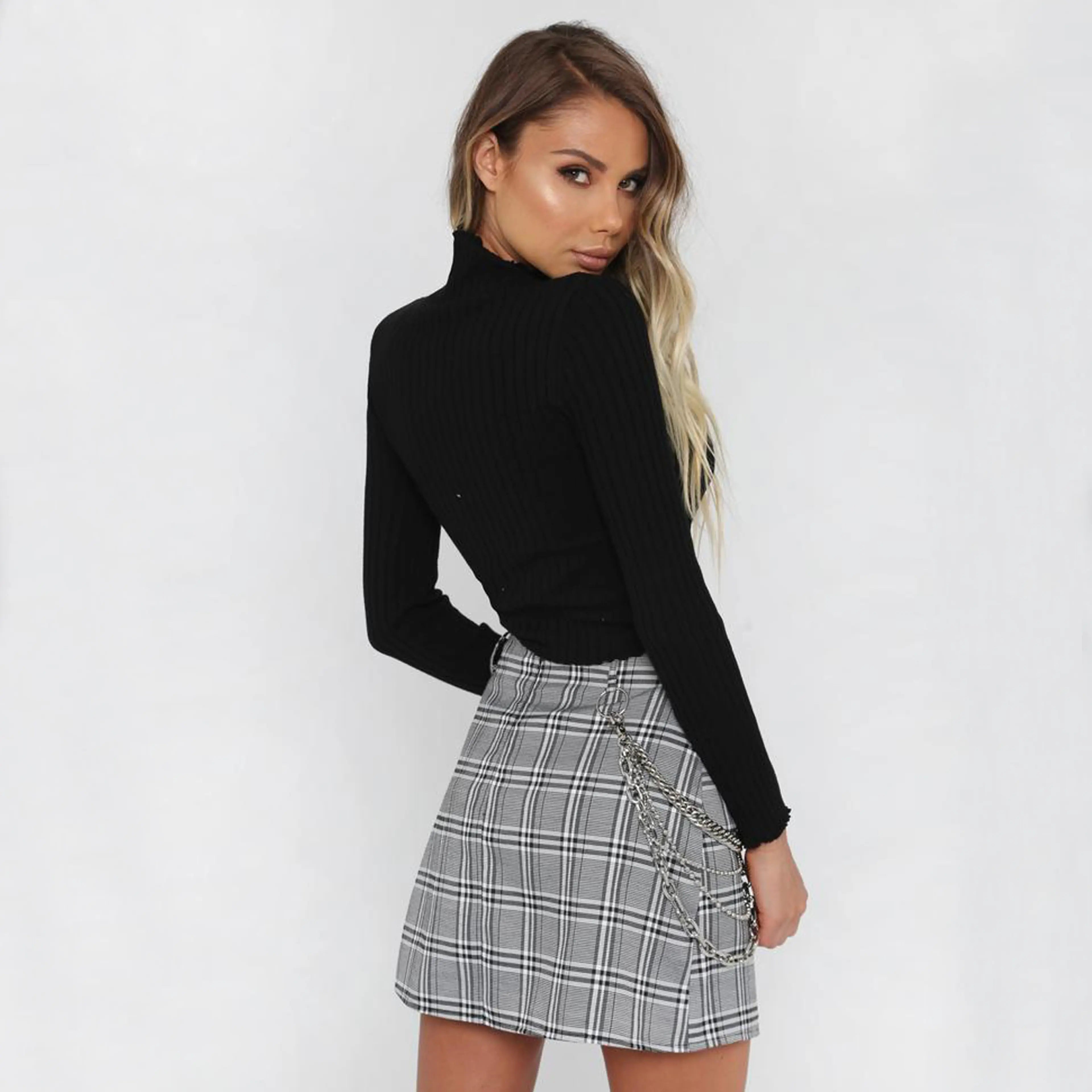 Faith Long Sleeve Knit Top (Black)