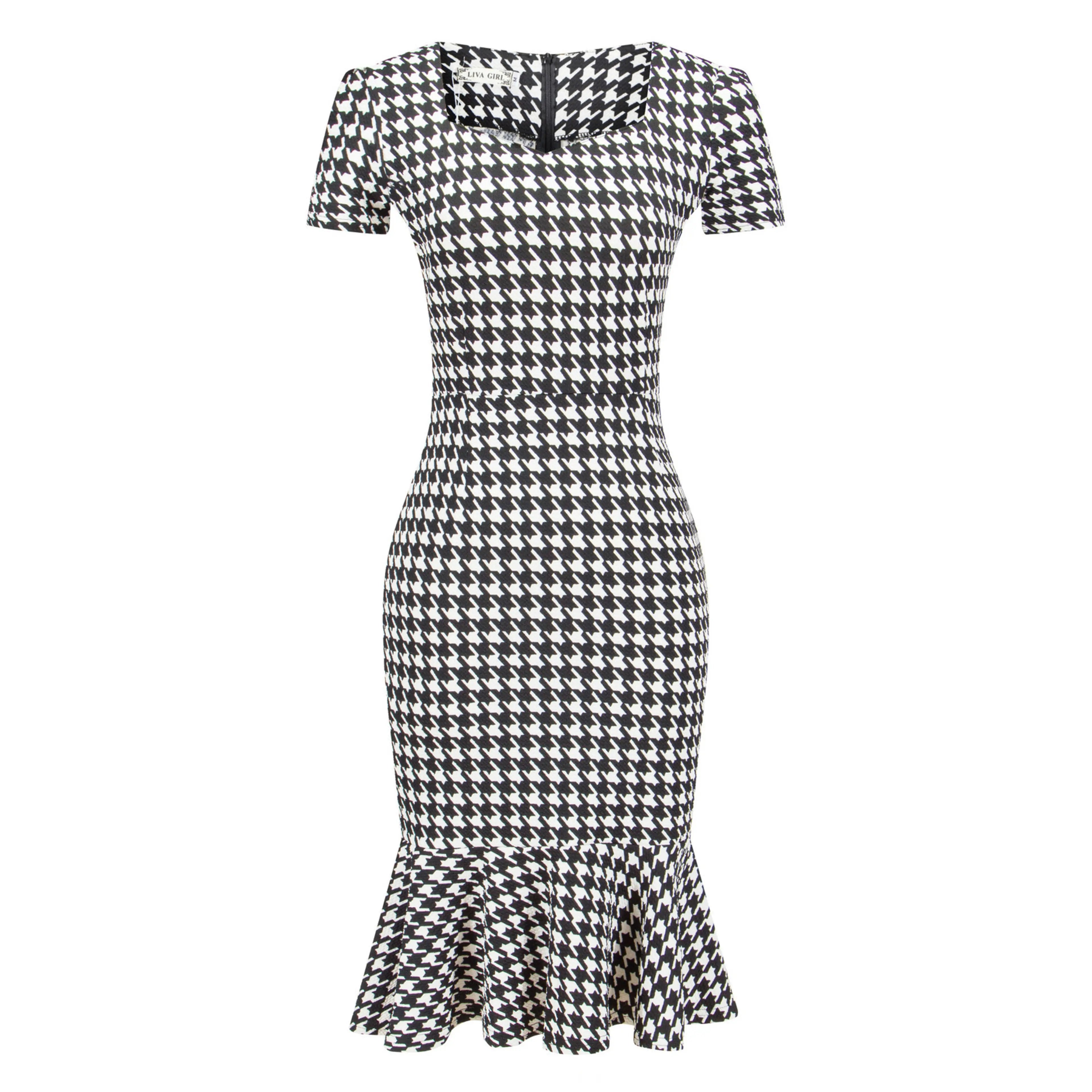 Status Office Patterned Dress with Belt
