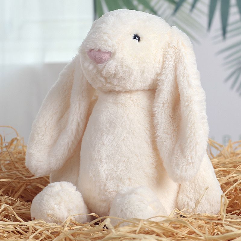 Soft Plush Bunny Toy Cute Cuddly Stuffed Animal Gift (White)