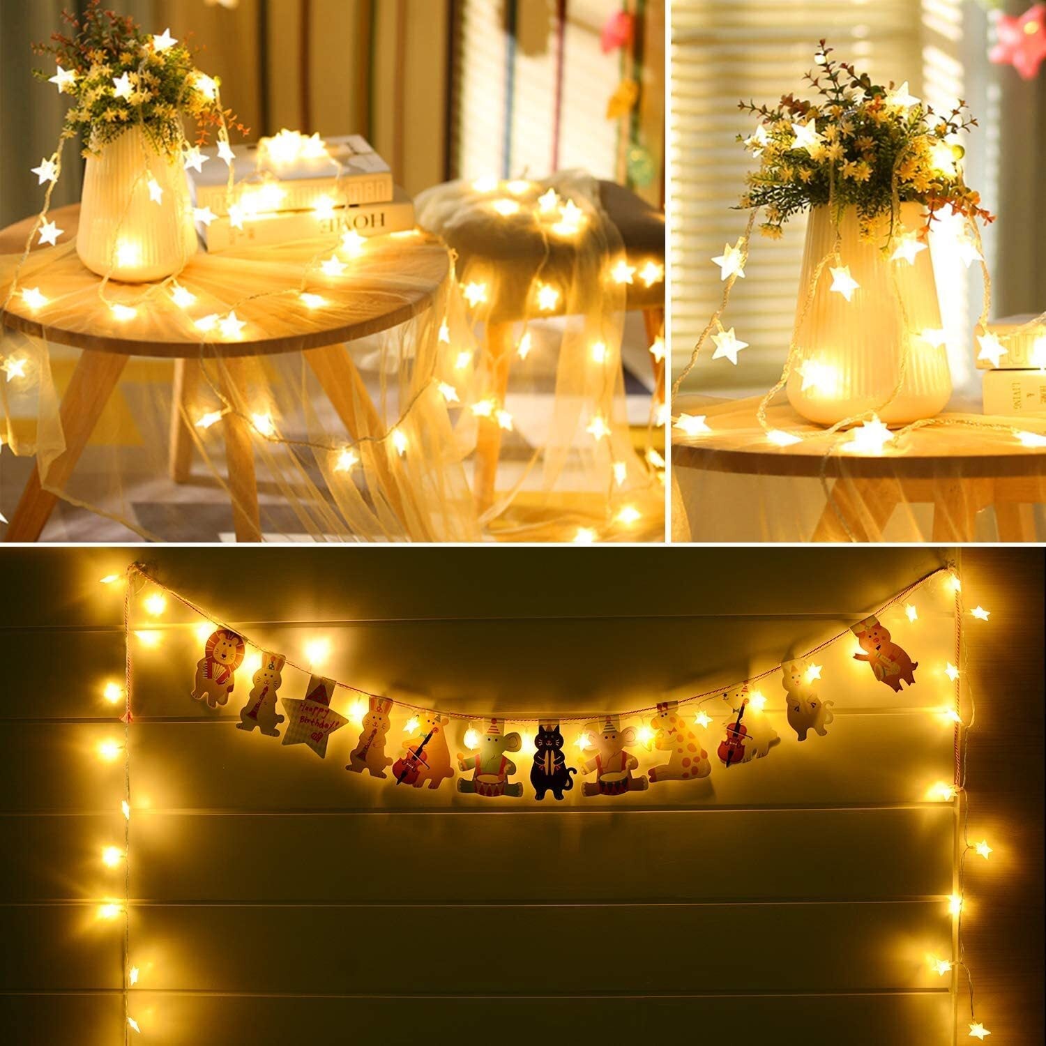 20 Star Lights LED String Light Home Garden Decorations (3m, 20LED)