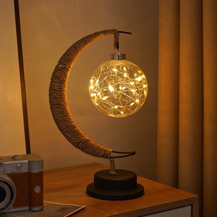 Enchanted Lunar Lamp LED Moon Night Light Cozy Home Decor Lighting