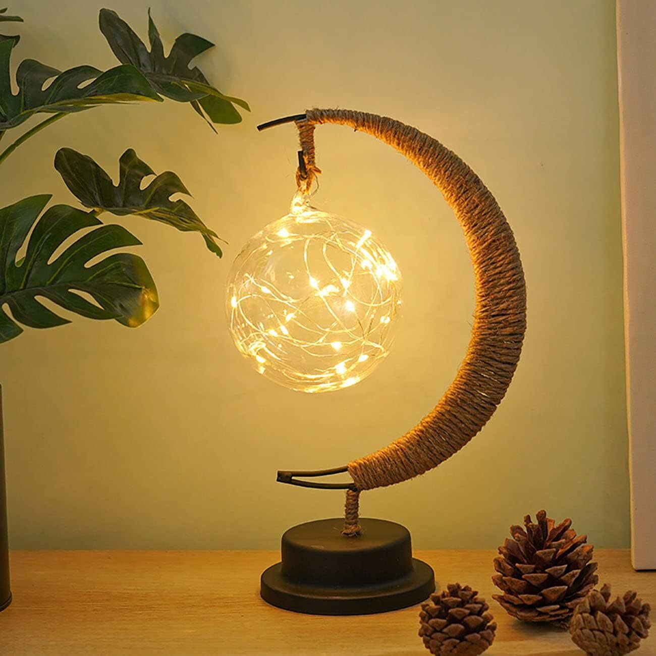 Enchanted Lunar Lamp LED Moon Night Light Cozy Home Decor Lighting