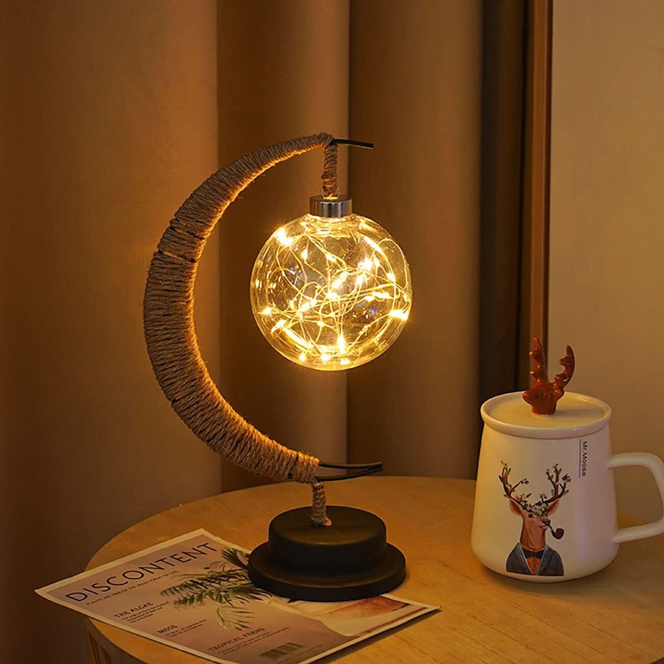 Enchanted Lunar Lamp LED Moon Night Light Cozy Home Decor Lighting