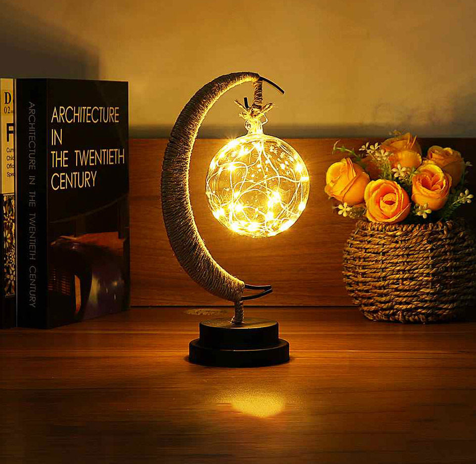 Enchanted Lunar Lamp LED Moon Night Light Cozy Home Decor Lighting