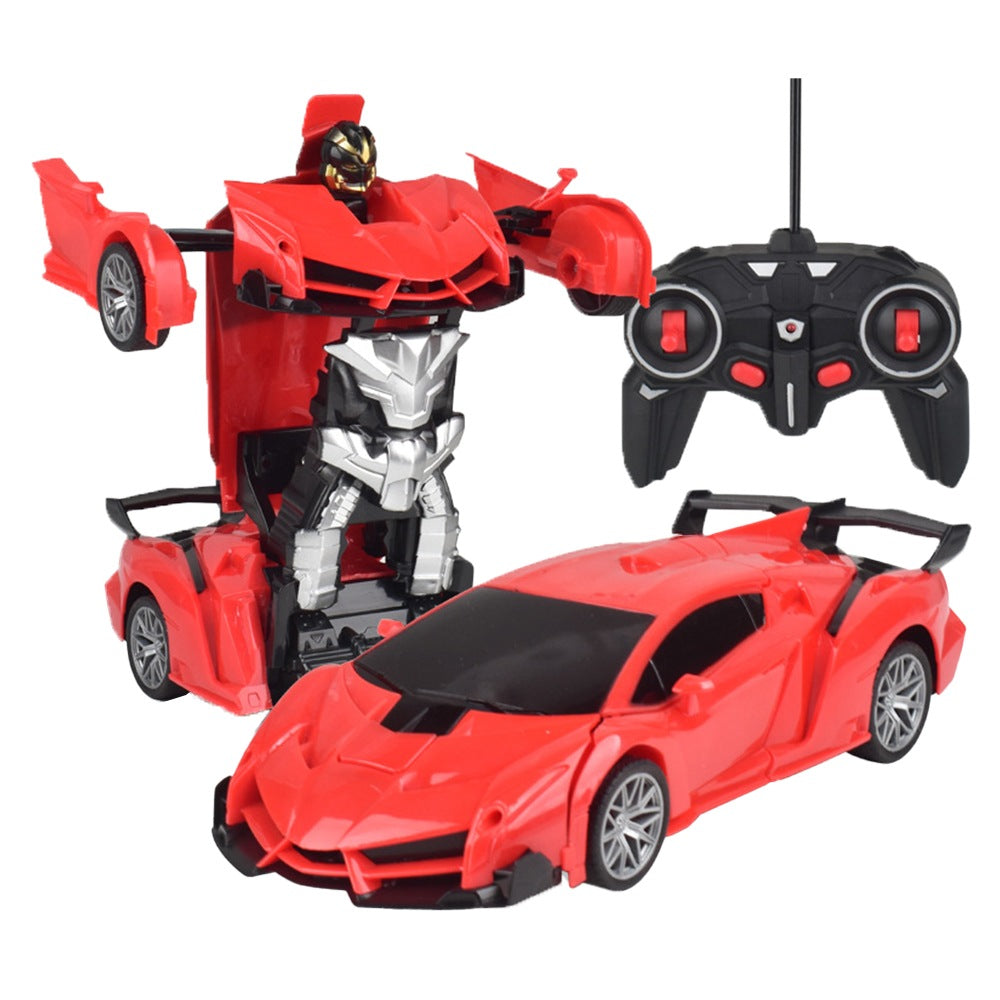 2 In 1 Robot Lamborghini Super Transformer Remote Control Car Toy (Red)