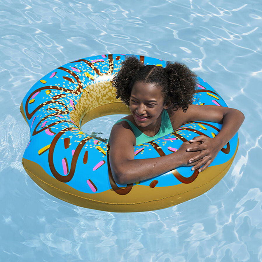 Bestway Inflatable Donut Pool Float Fun 107cm Swim Ring Tube (Blue)