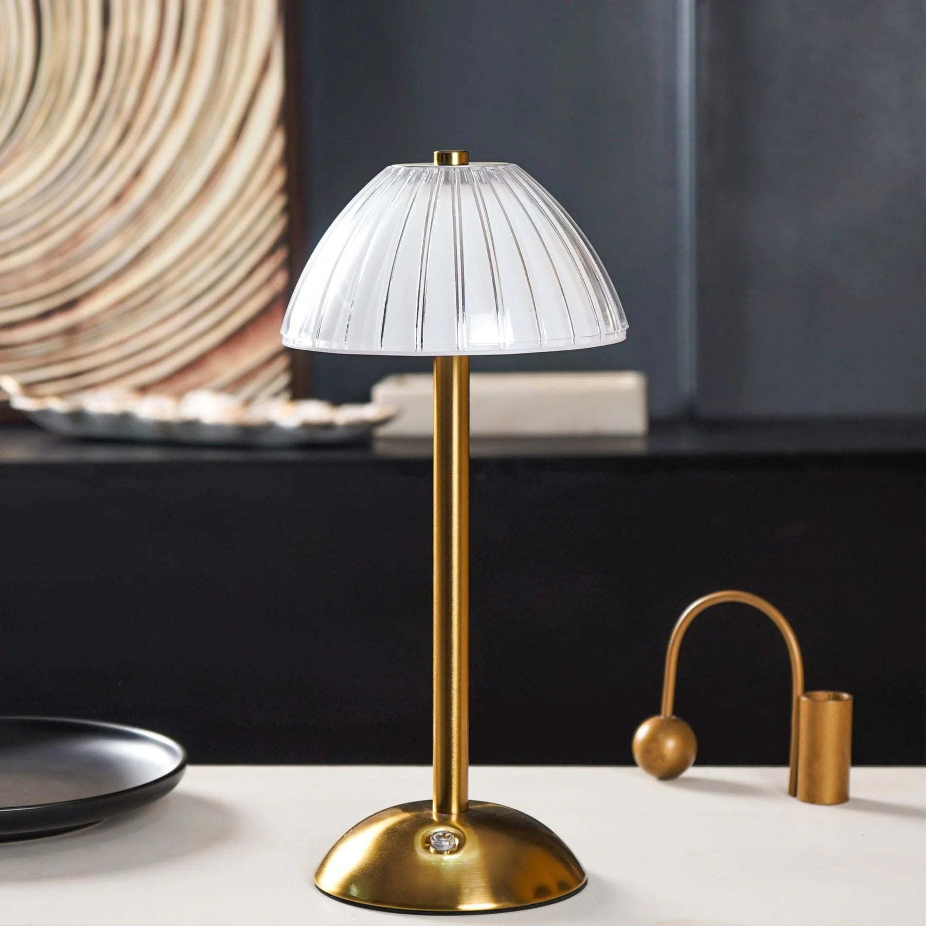 Luxe Crystal Touch Sensor Table Lamp Rechargeable LED Cordless Dimmable Light