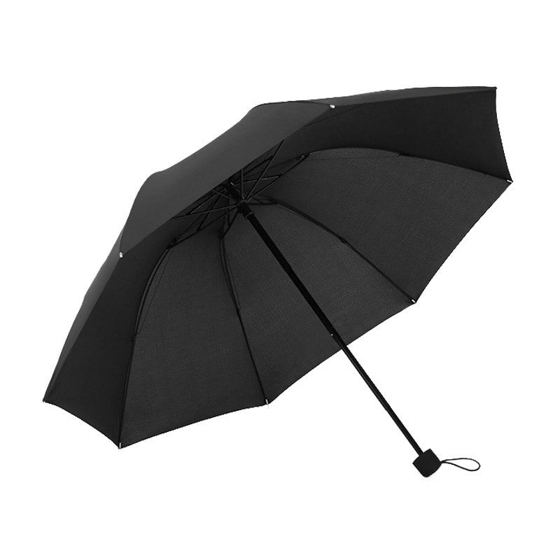 Windproof Rain & Shine Folding Umbrella (Black)