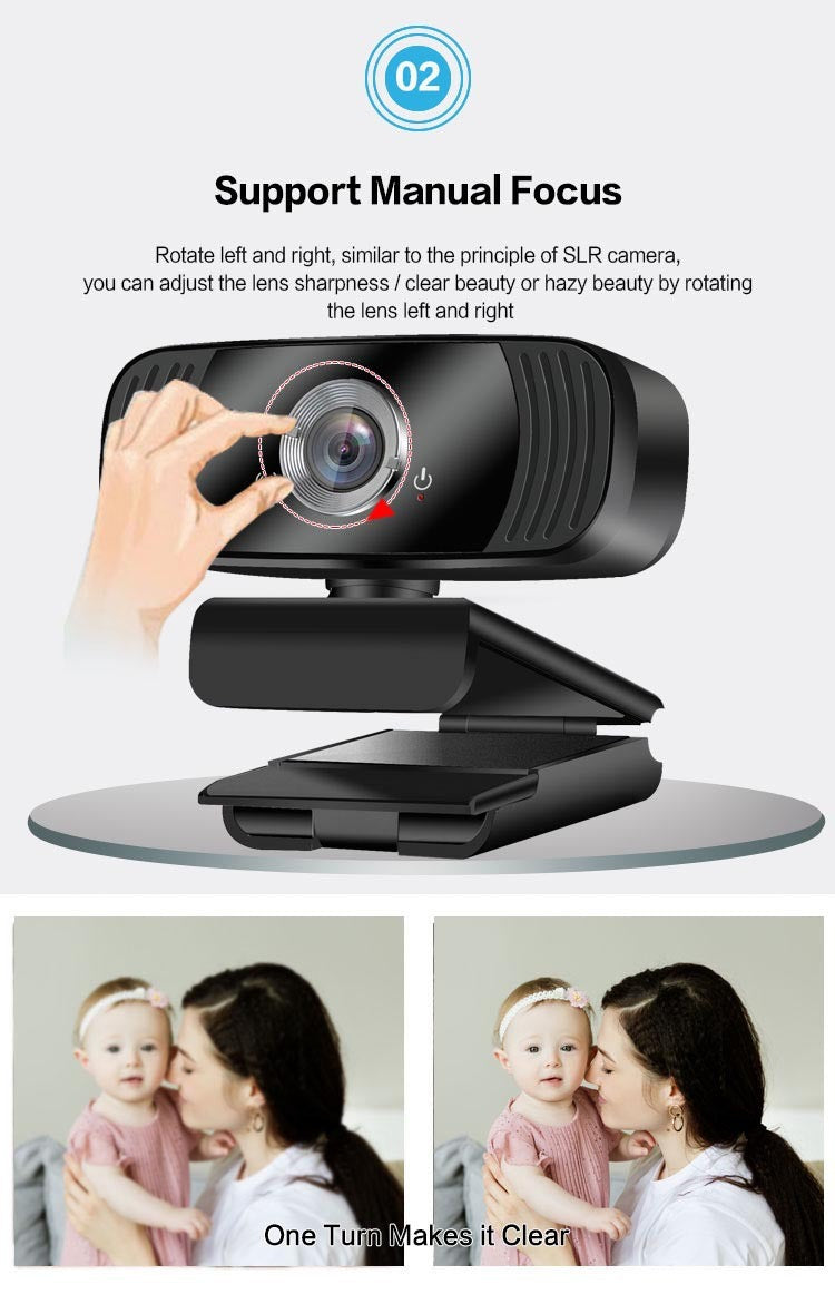 1080p Full HD Webcam for High-Resolution Video