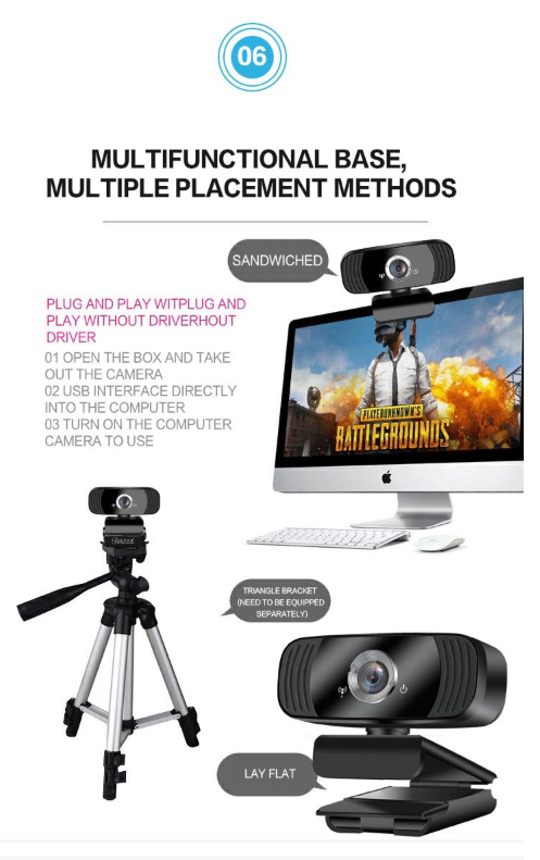 1080p Full HD Webcam for High-Resolution Video