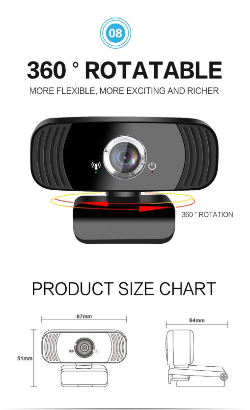1080p Full HD Webcam for High-Resolution Video